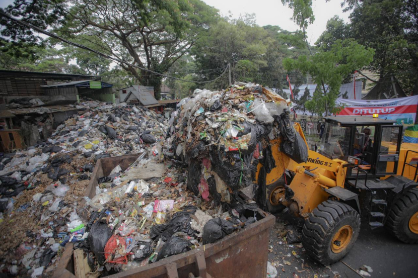 Tumpukan sampah di salah satu tempat pembuangan sampah di Kota Bandung/Humas Pemkot Bandung