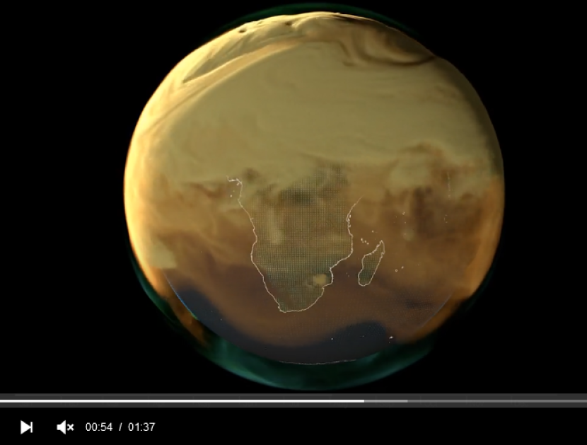 NASA merilis video bumi yang tercekik oleh karbon dioksida (Co2). Gambar: Klip video animasi NASA.