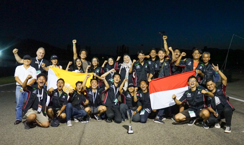 Bimasakti UGM Juara : Bimasakti Racing Team UGM menjadi juara Formula SAE Italy 2023 di Sirkuit Riccardo Paletti, Parma, Itali, 12-16 Juli 2023. Foto : dok ugm