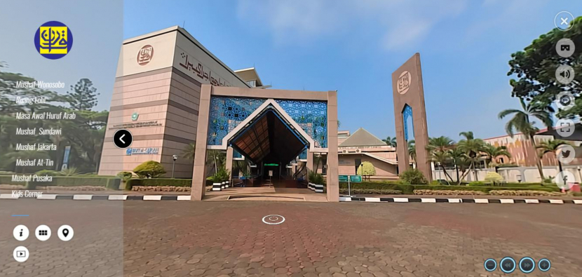 Tangkapan layar tampilan tur virtual Museum Istiqlal dan Bayt Al-Quran (Diplomasi Republika) (1/3/2022)