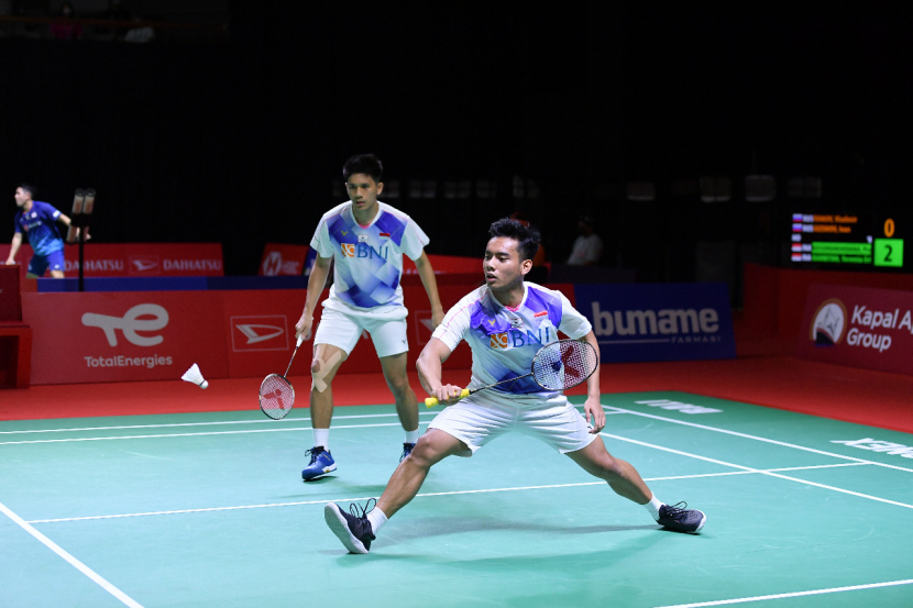 Dua pasangan ganda putra Indonesia, Leo Rolly Carnando/Daniel Marthin dan Pramudya Kusumawardana/Yeremia Erich Yoche Rambitan (Prayer) kalah di babak pertama Korea Masters 2022.