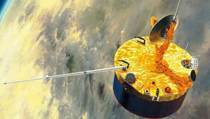 Ilustrasi pesawat luar angkasa Pioneer 12 NASA, juga dikenal sebagai Pioneer Venus Orbiter, yang menjelajahi planet berawan selama 14 tahun dari orbit. Gambar: NASA