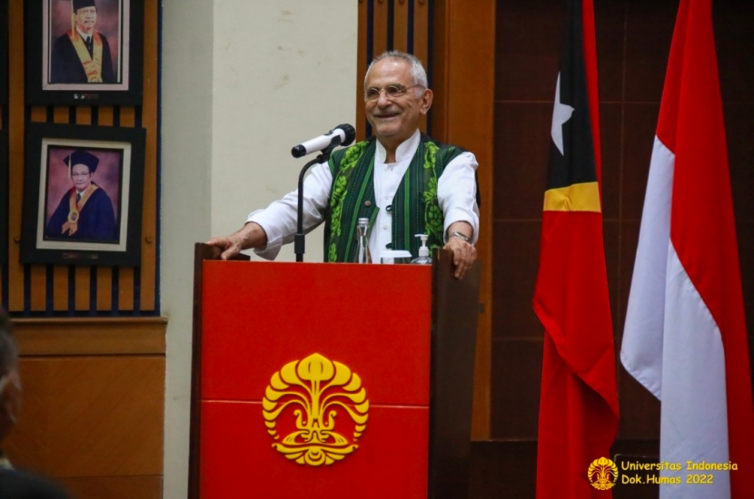 Kuliah umum Presiden Timor Leste, Jose Ramos Horta di UI. 