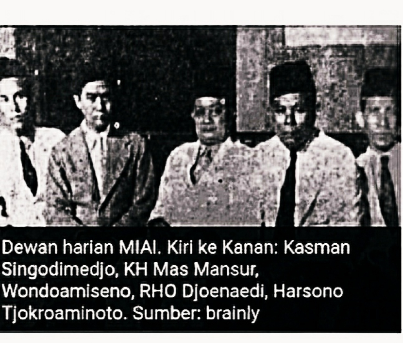 Kasman Singodimedjo, Kyai Mas Mansur, Wondoamiseno, RHO Djunaedi, Harsono Tjokroaminoto - 1943.