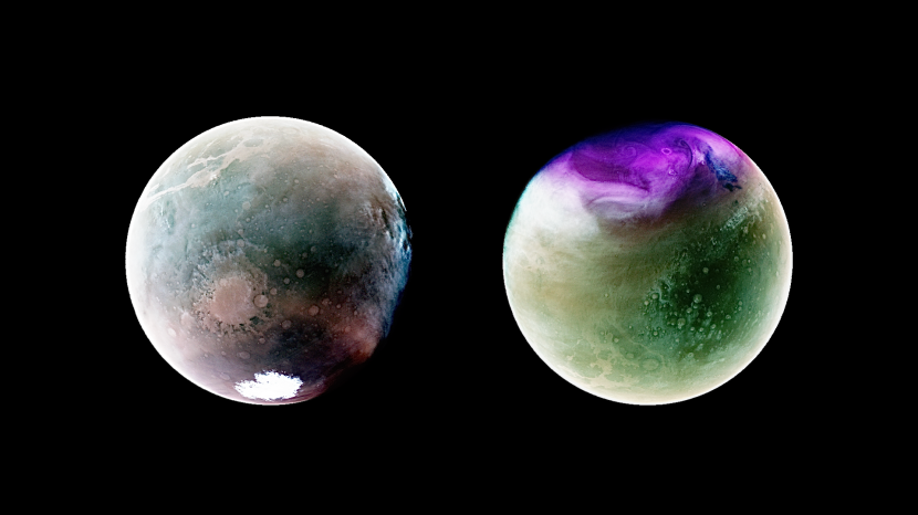 La NASA publica fotos de Marte en luz ultravioleta