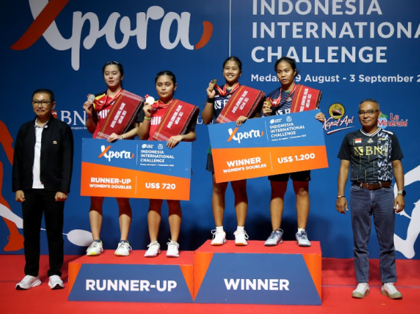 Ganda putri Jesita Putri Miantoro/Febi Setianingrum menjadi juara turnamen bulutangkis Xpora Indonesia International Challenge 2023