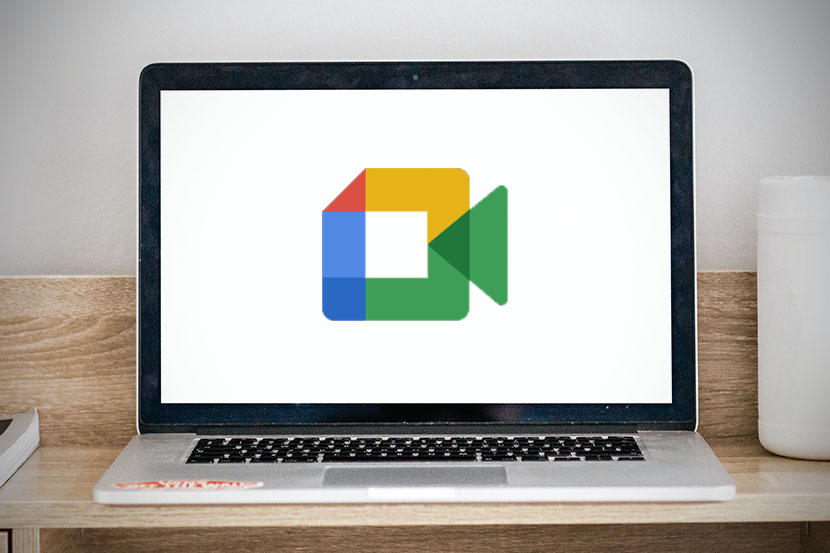 Logo atau ikon Google Meet di laptop