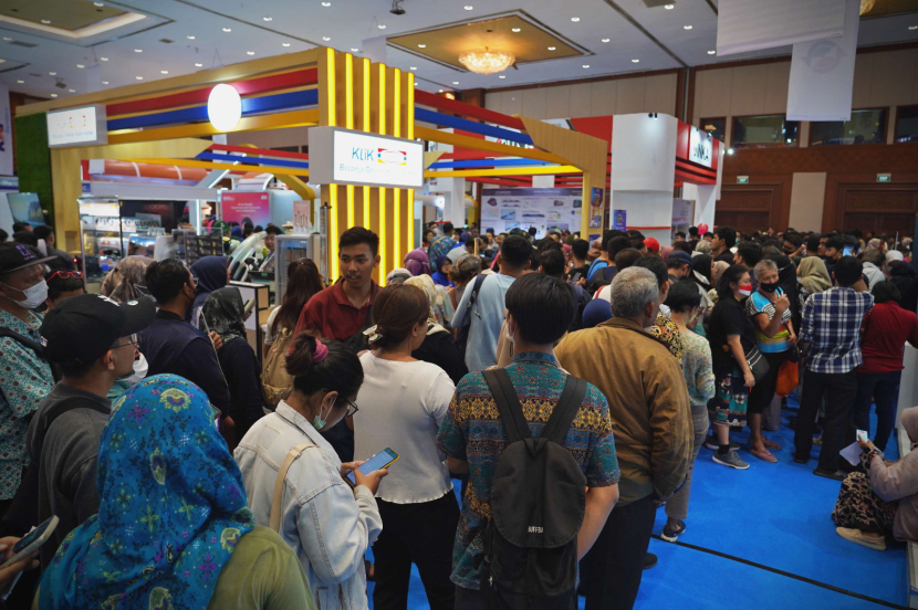Pengunjung memadati gelaran KAI Expo 2023 di Jakarta Convention Centre, Jumat (29/9). (Foto: Humas PT KAI)
