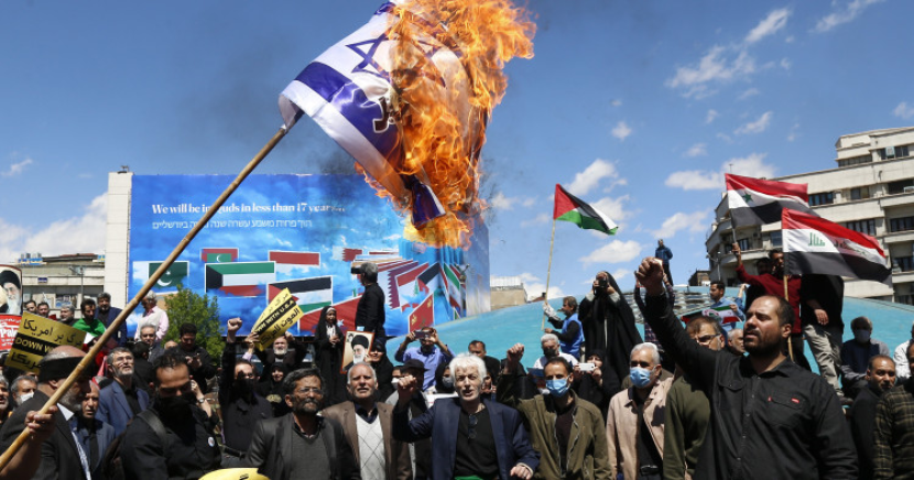 Demonstrasi anti Israel di Iran.