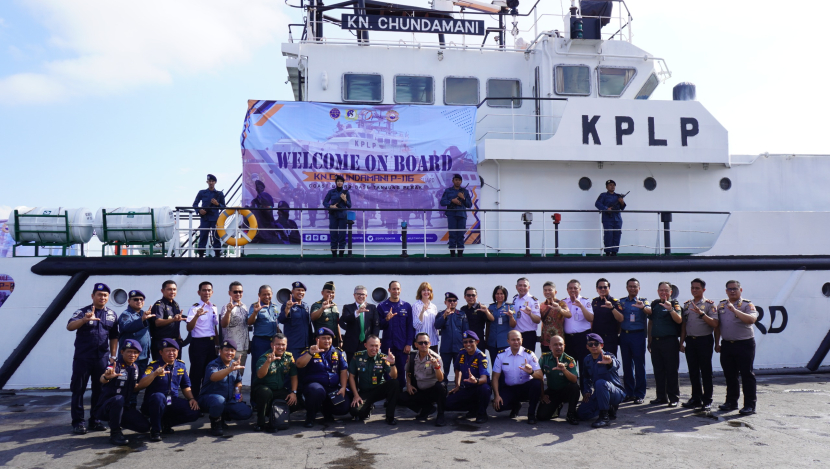 Kunjungan delegasi Amerika dilaksanakan di atas kapal Negara Patroli KN. Chundamani P.116 yang sandar di Terminal Mirah Tanjung Perak, Surabaya. (Dok. Matapantura.republika.co.id) 