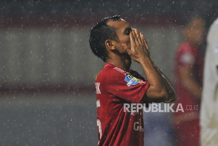 Pemain andalan Persija Jakarta Riko Simanjuntak. Foto: Republika/Edwin Dwi Putranto