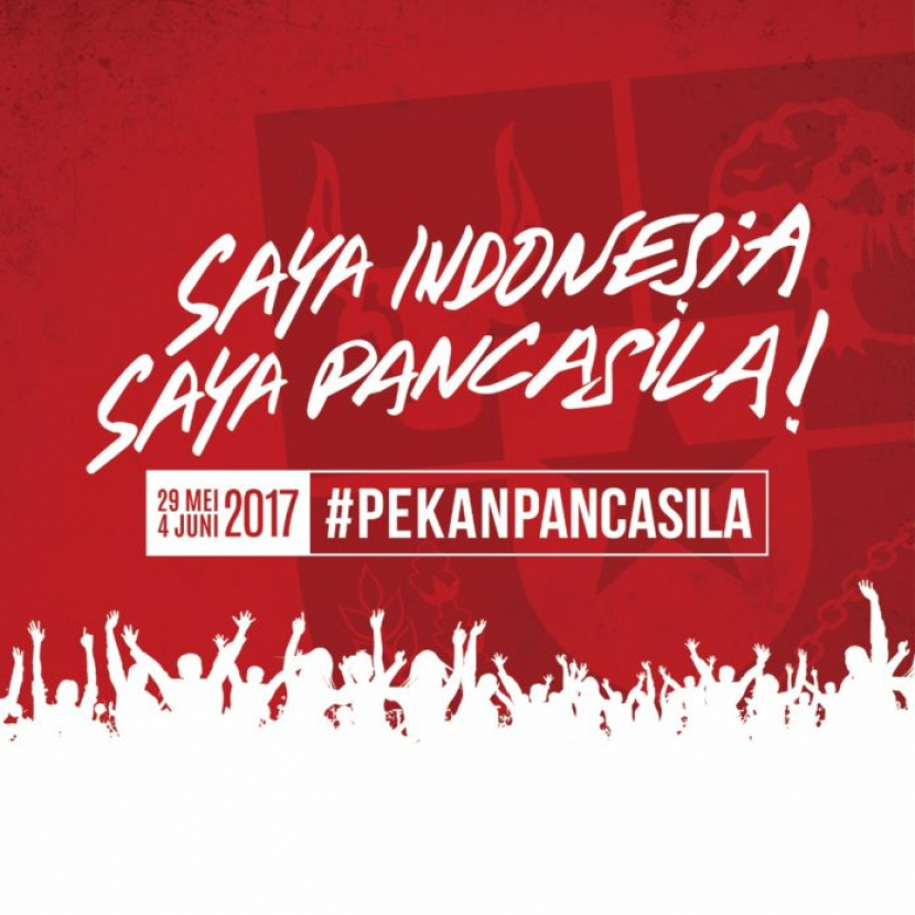 Saya Indonesia, Saya Pancasila.  (Sumber: wikipedia)