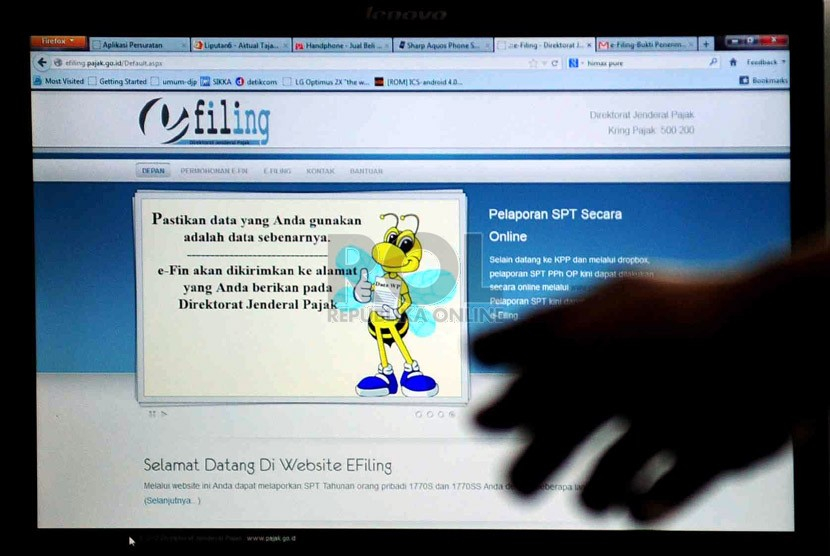 Pengisian SPT Tahunan Melalui e-Filing (foto: republika.co.id).