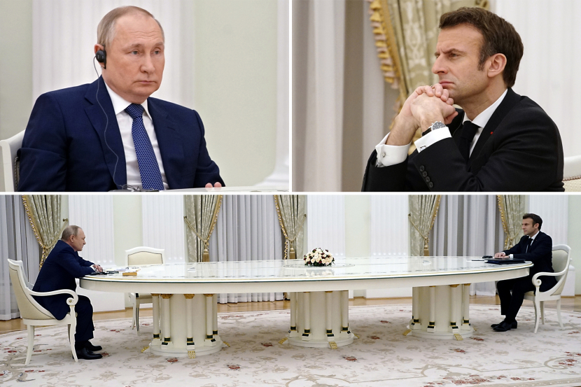 Pertemuan Putin dengan Macron di Moskwo beberapa hari lalu.