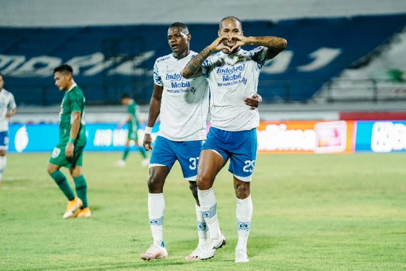 Duet striker Brasil Persib, Bruno Cantanhede dan David Da Silva. Dok. Persib