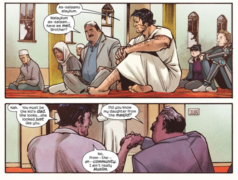 Adegan Wolverine masuk masjid. (Marvel Comics)