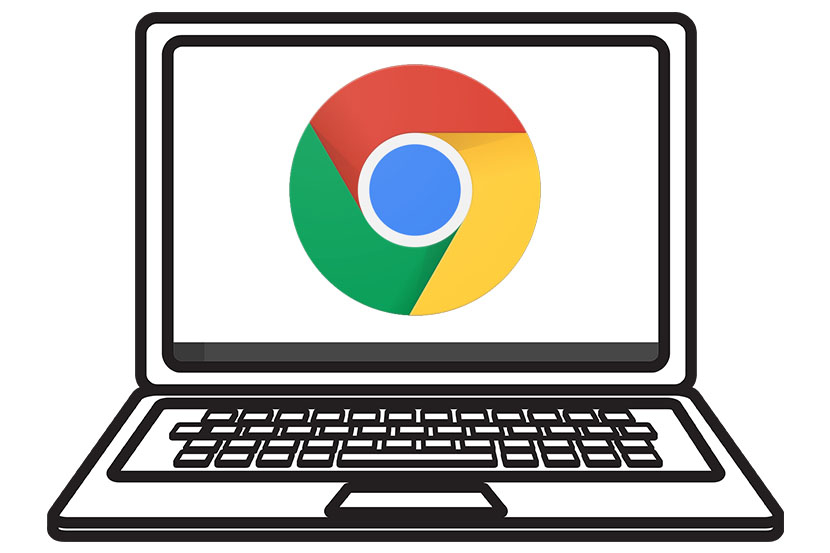 Ilustrasi cara download Chrome di laptop.