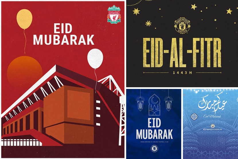 Sejumlah klub top Liga Inggris mengucapkan selamat merayakan Idul Fitri melalui twitter. 