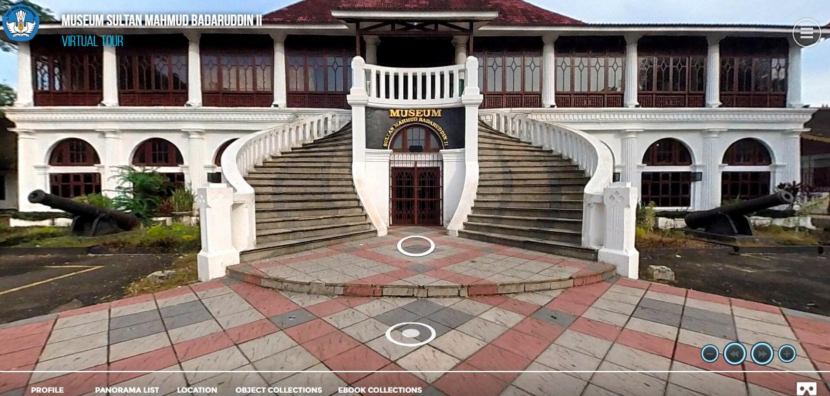 Tangkapan layar tampilan tur virtual Museum Sultan Mahmud Badaruddin (Diplomasi Republika) (1/3/2022)