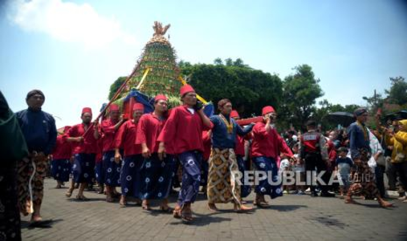 Perayaan Grebeg Mulud di Yogyakarta, Kamis (28/9/2023) (Republika/Wihdan Hidayat)