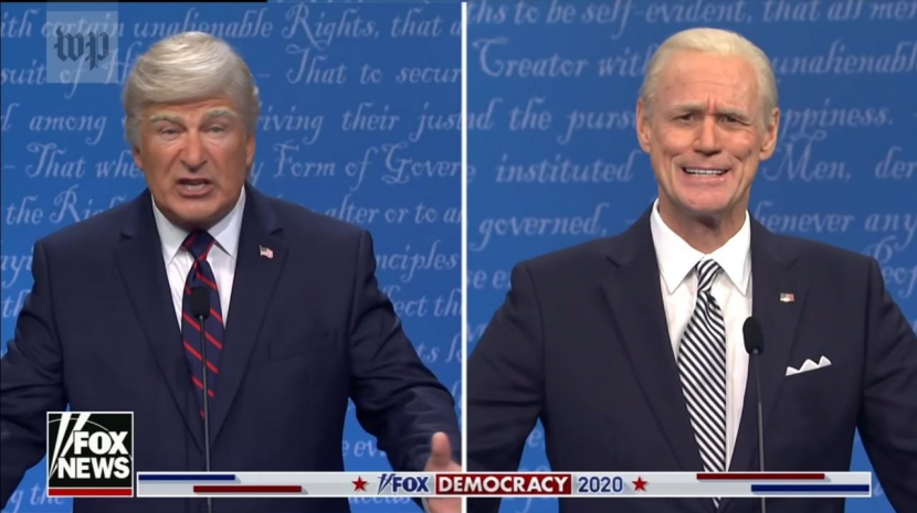 Potongan gambar SNL edisi debat calon Presiden Amerika Serikat. Dok. Washington Post