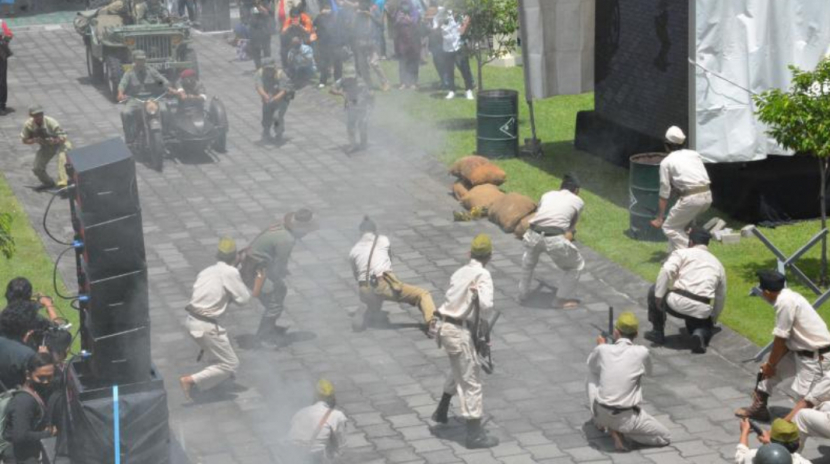 Perayaan Serangan Umum 1 Maret 1949 yang digelar di Kota Yogyakarta, Selasa (1/3/2022).