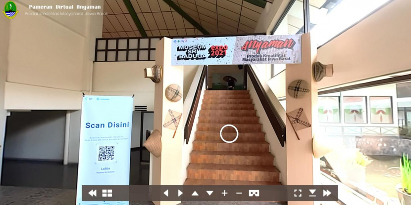 Tangkapan layar tampilan tur virtual Museum Sri Baduga (Diplomasi Republika) (1/3/2022)