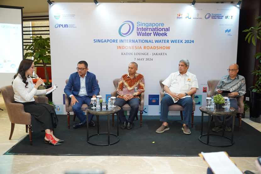 Panel diskusi sebagai rangkaian SIWW2024 digelar di kantor Kadin Indonesia, Jakarta pada Selasa (7/5/2024).