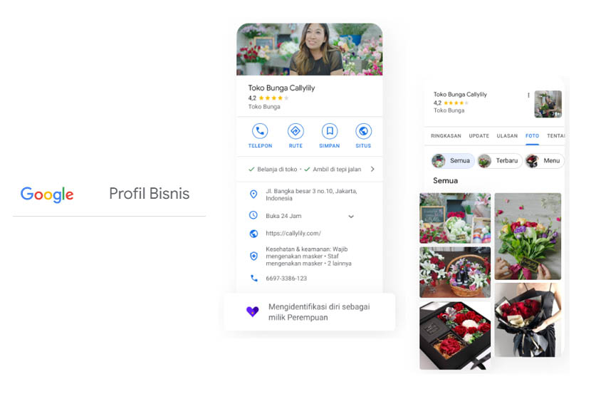 Contoh Google Profil Bisnis. (Sumber: Google)