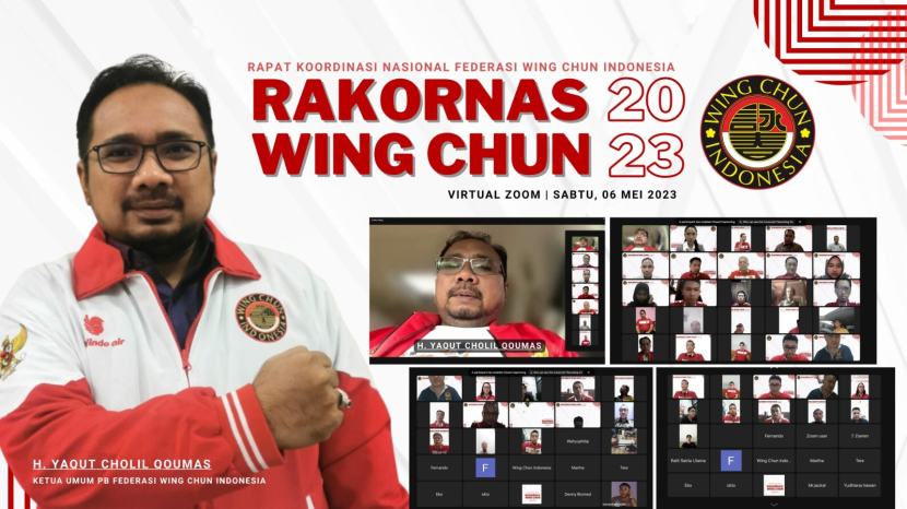 Gus Yaqut saat membuka Rapat Koordinasi Nasional (Rakornas) Wing Chun di Jakarta secara virtual minta para atlet Wing Chun terus ukir prestasi dunia. (Dok Istimewa)