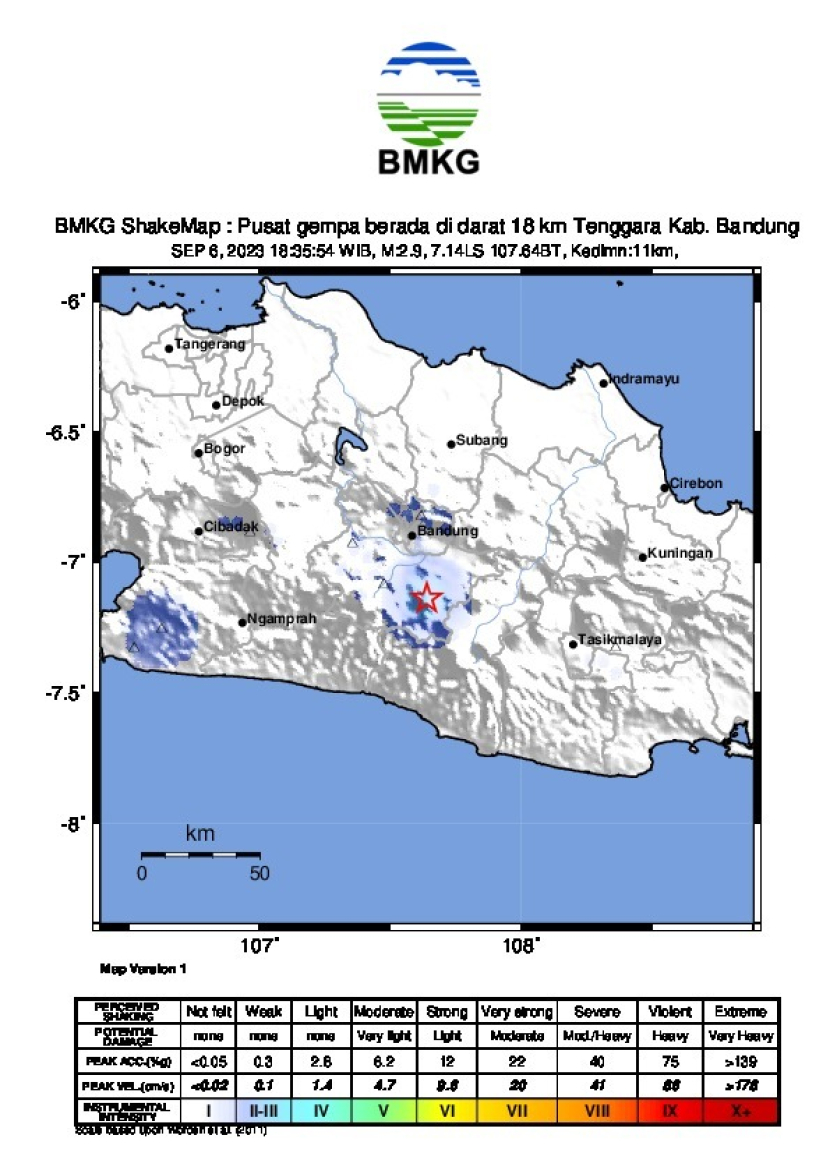 Ilustrasi gempa bumi Kabupaten Bandung Jabar