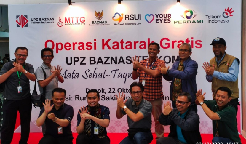 UPZ Baznas Telkom gelar Operasi Katarak Gratis di RSUI Depok, Sabtu (22/10/2022).