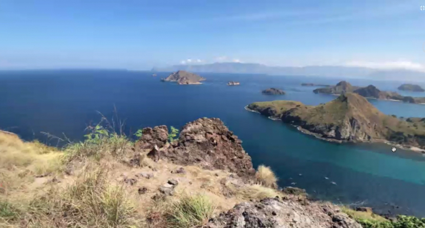 Keindahan alam Labuan Bajo. (Tangkapan layar tur virtual 