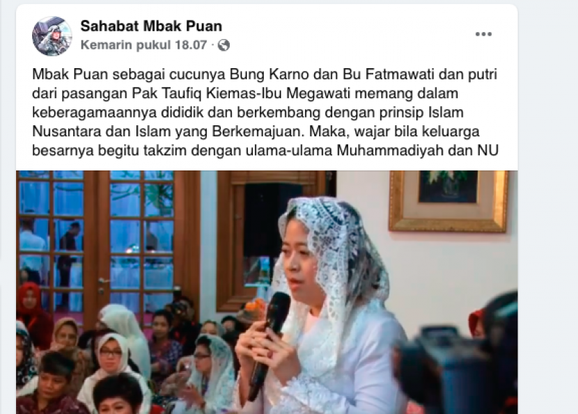 Video lama Puan Maharani tentang Islam Nusantara dan Islam Berkemajuan muncul lagi.