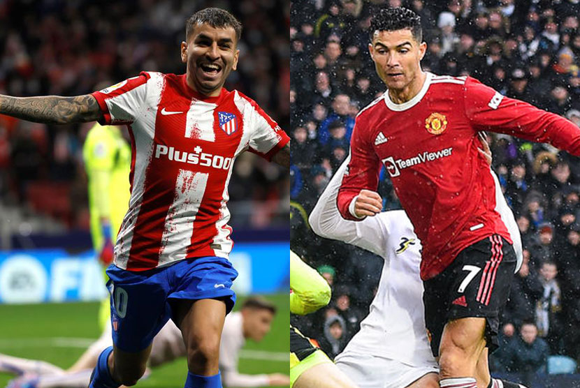 Atletico Madrid Vs Man Utd menjadi ajang adu kemampuan Angel Correa dan Cristiano Ronaldo.