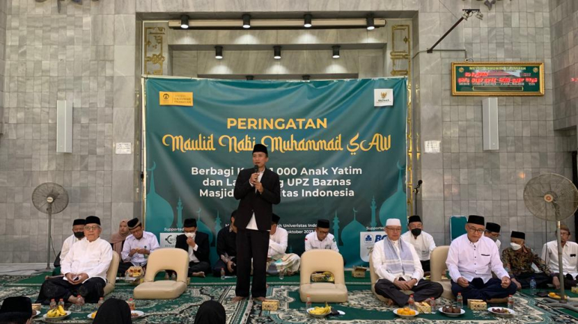 Masjid Ukhuwah Islamiyah Universitas Indonesia (UI) Depok peringati Maulid Nabi Muhammad SAW 1444 H, Sabtu (8/10/2022). Foto: ruzka.republika.co.id/Supriyadi