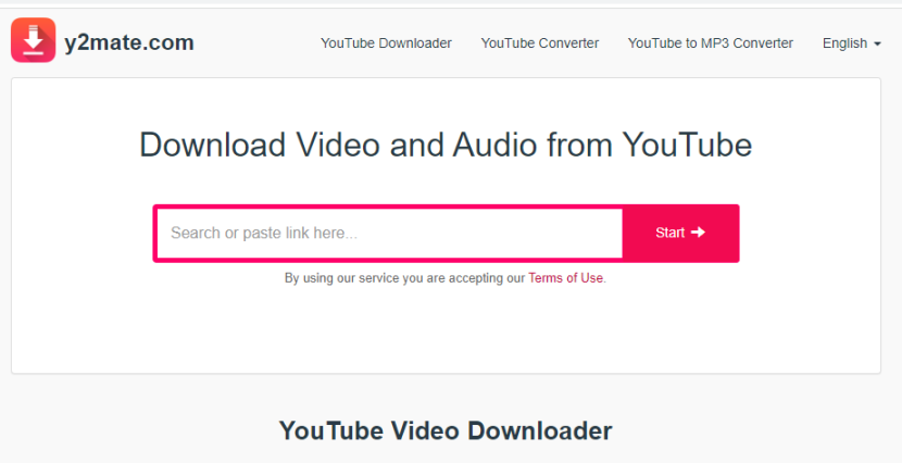 Y2Mate. Platform pengunduh video dari Youtube ke MP3 atau MP4. Foto: Tangkapan layar