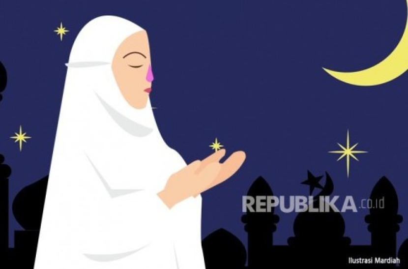 Ilustrasi berdoa. Bacaan Doa Hari Ketiga Ramadhan. Foto: Republika/Mardiah