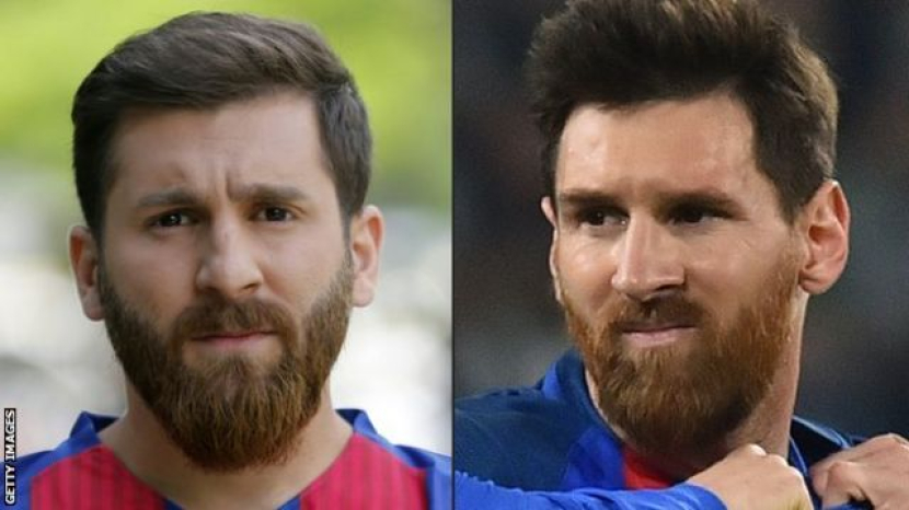 Reza Parastesh (kiri), Lionel Messi (Kanan). Sumber Foto: BBC.com