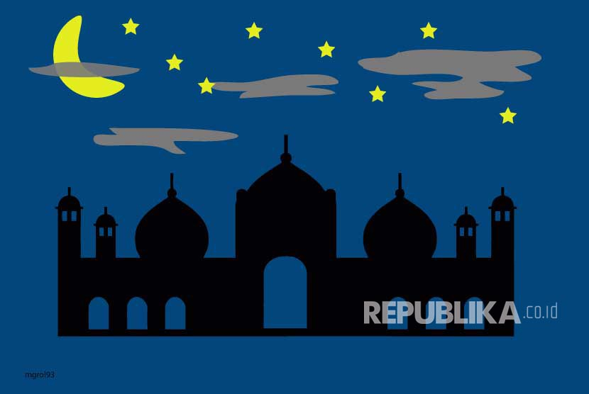 Ilustrasi Malam Lailatul Qadar (dok. republika)