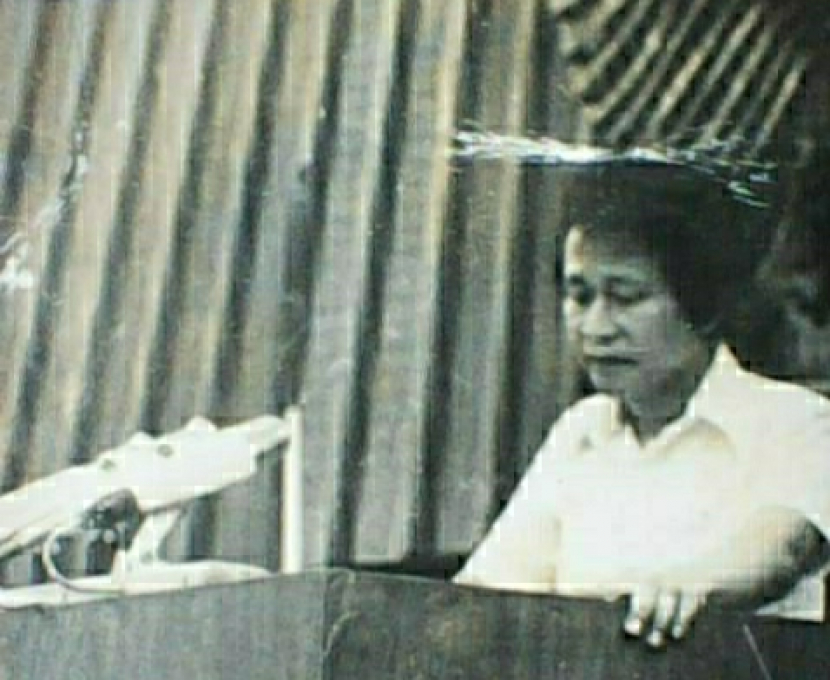 Ridwan Saidi berpidato soal NKK/BKK di Sidang DPR pada akhir tahun 1979.