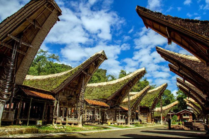 Perkampungan tradisional Ke'te Kesu, Kabupaten Toraja Utara, Provinsi Sulawesi Selatan (BPCB Sulsel, Kemendikbudristek).