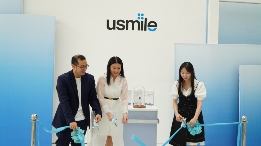 CEO Mazuta Group Kevin, CMO Mazuta Group Aristia, dan ASEAN Marketing Director of Usmile Cassie (dari kiri ke kanan). (Foto: Usmile)