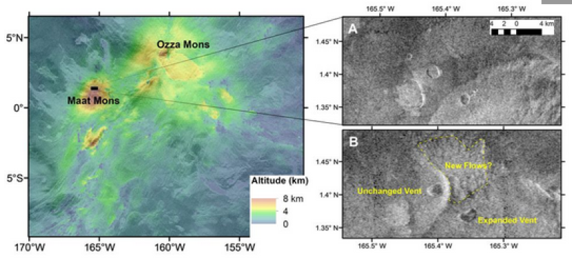 Potret gunung berapi aktif di Venus. Gambar: NASA