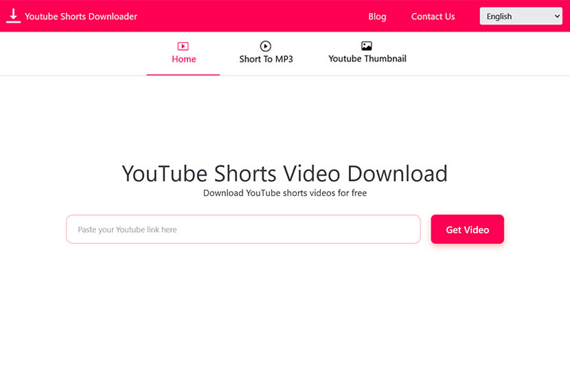 Tampilan halaman YTshorts: Youtube shorts downloader. 