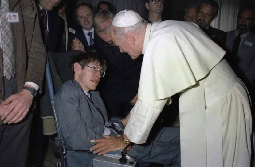 Stephen Hawking bertemu Paus Johanes Paulus II