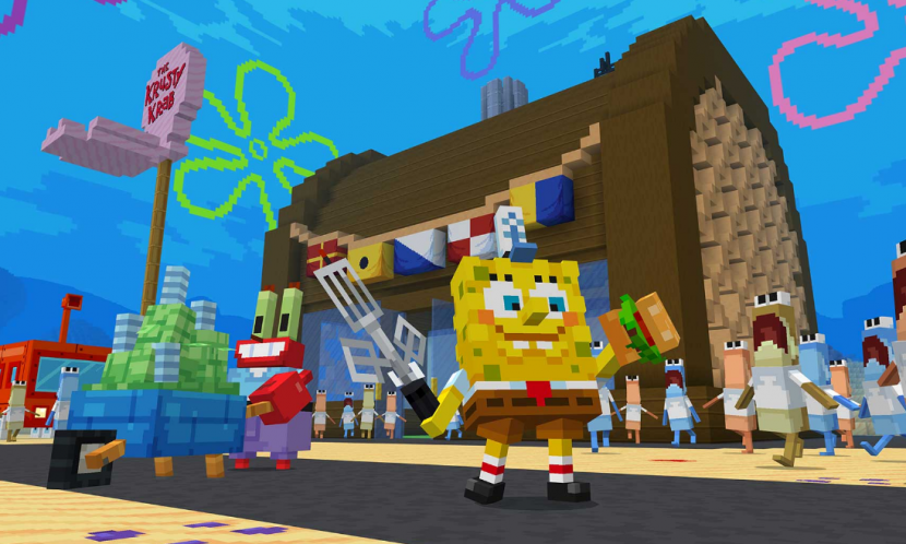 Minecraft Spongebob DLC. Misi bertahan di Krusty Krab. Foto: destructoid