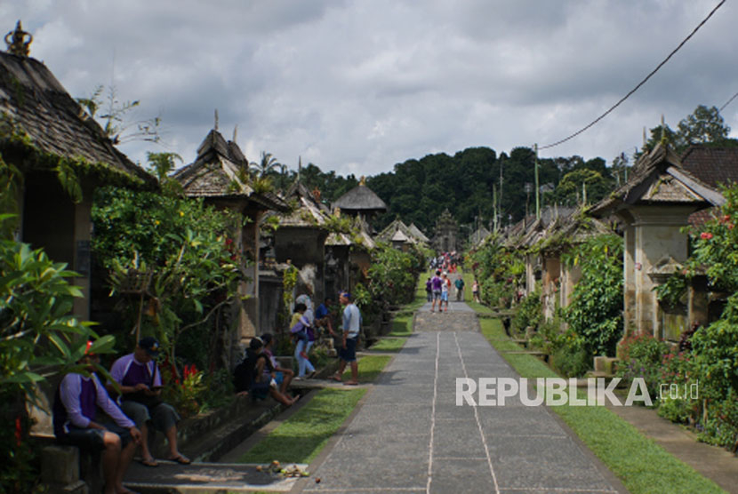 Desa Penglipuran, salah satu desa terbersih di dunia terletak di Kabupaten Bangli, Provinsi Bali. (dok. Republika/Mutia Ramadhani)