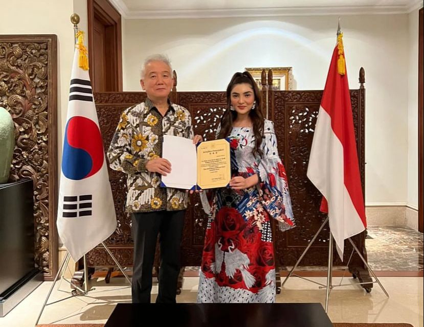 Ashanty ditunjuk sebagai duta kehormatan hubungan diplomatik Indonesia-Korsel. Dok: Instagram resmi Kedubes Korsel di Jakarta