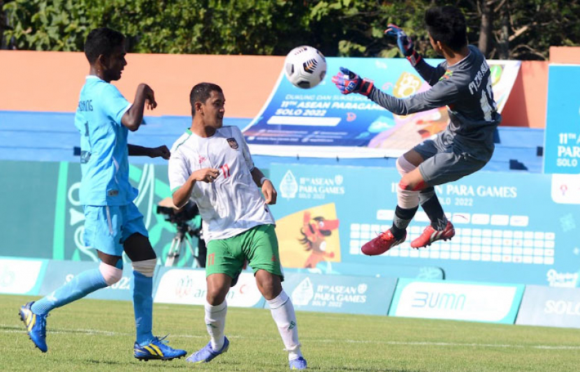 Yahya Hernanda dkk menundukkan Myanmar, 5-1 pada pertandingan kedua di Stadion UNS Solo kampus Kentingan, Senin (1/8/2022) sore. 